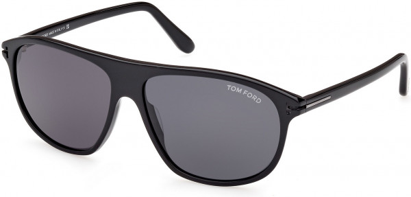 Tom Ford FT1027-N PRESCOTT Sunglasses, 01A - Shiny Black / Shiny Black