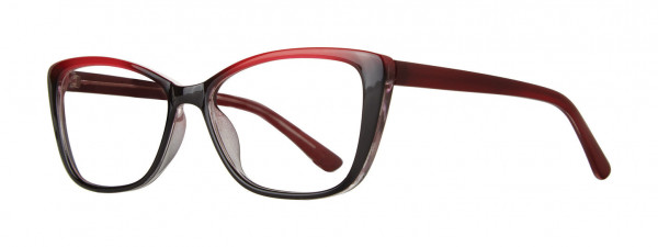 Attitudes Attitudes #55 Eyeglasses, Blk/Cherry