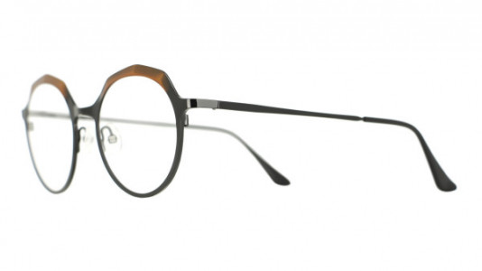 Vanni High Line V4240 Eyeglasses, shiny black and turquoise