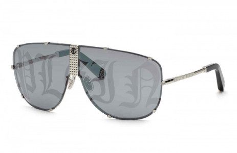 Philipp Plein SPP075M Sunglasses, PALLADIUM W/BLACK -0K07