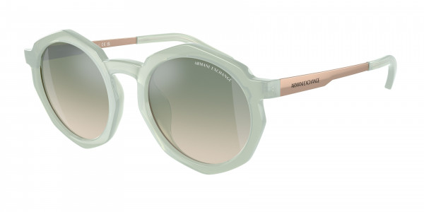 Armani Exchange AX4132SU Sunglasses, 8160W0 SHINY OPALINE AZURE GRADIENT G (BLUE)
