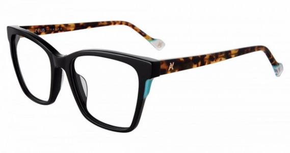 Yalea VYA110 Eyeglasses, SHINY BLACK (0700)