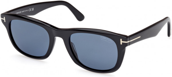 Tom Ford FT1076 KENDEL Sunglasses, 01B - Shiny Black / Shiny Black