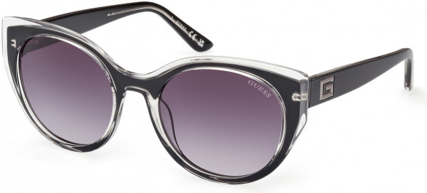 Guess GU7909 Sunglasses, 05B - Black/Crystal / Black/Crystal
