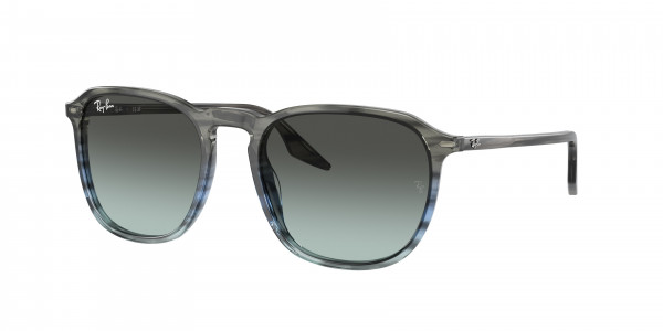 Ray-Ban RB2203F Sunglasses, 1391GK STRIPED GRAY GRADIENT BLUE BLU (BLUE)