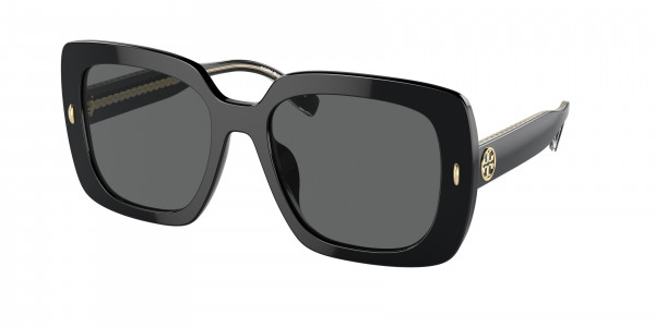 Tory Burch TY7193U Sunglasses, 170987 BLACK DARK GREY (BLACK)