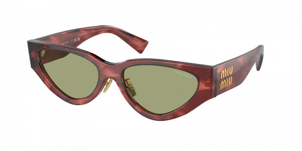 Miu Miu MU 03ZS Sunglasses, 11Q50D STRIPED TOBACCO DARK PINK MIRR (BROWN)