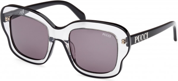 Emilio Pucci EP0220 Sunglasses, 20A - Black/Crystal / Shiny Black