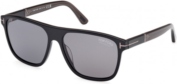 Tom Ford FT1081-N FRANCES Sunglasses, 01D - Shiny Black / Shiny Black