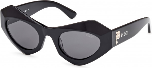 Emilio Pucci EP0214 Sunglasses, 01A - Shiny Black / Shiny Black
