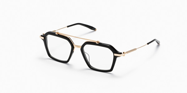 Akoni AKARI Eyeglasses, Black - White Gold