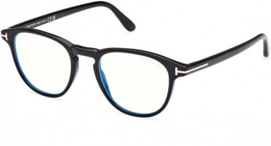 Tom Ford FT5899-B Eyeglasses, 001 - Shiny Black / Shiny Black