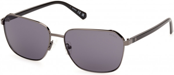 Guess GU00117 Sunglasses, 08A - Shiny Gunmetal / Shiny Gunmetal