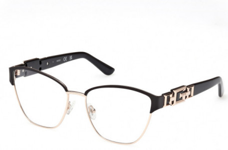Guess GU2984 Eyeglasses, 005 - Matte Black / Shiny Black