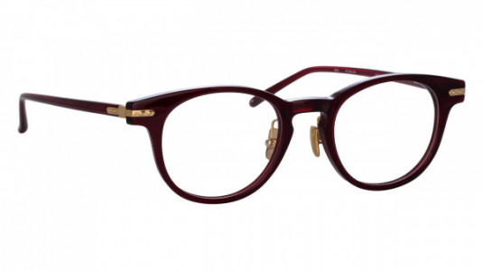 Linda Farrow LF25LB BAY Eyeglasses, (005) BURGUNDY/LIGHT GOLD