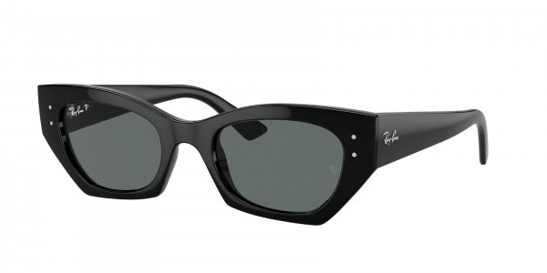 Ray-Ban RB4430F ZENA Sunglasses, 667787 ZENA BLACK DARK GREY (BLACK)