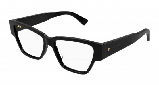 Bottega Veneta BV1288O Eyeglasses, 001 - BLACK with TRANSPARENT lenses