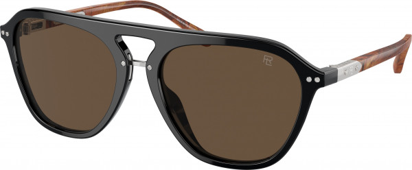 Ralph Lauren RL8219U THE HUGH Sunglasses, 500153 THE HUGH BLACK BROWN (BLACK)