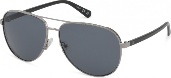 Guess GU00140 Sunglasses, 08F - Shiny Gunmetal / Shiny Gunmetal