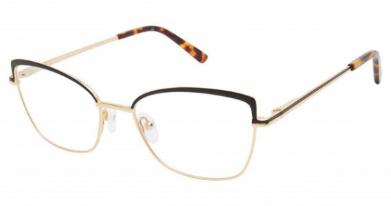 Ann Taylor ATP610 Petite Titanium Ann Taylor Eyeglasses, C01 BLACK / GOLD