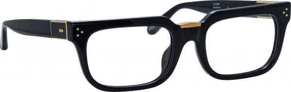Linda Farrow LFL1482 YOAN Eyeglasses, (001) BLK/ YELLOW GLD/ BLCK