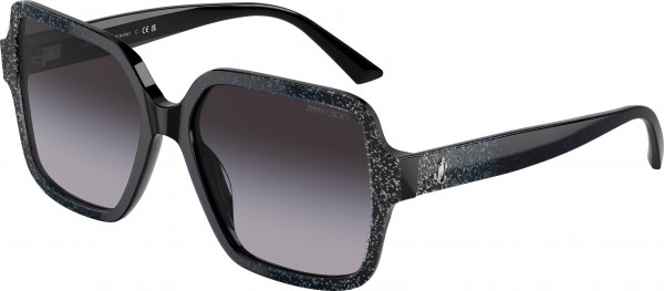 Jimmy Choo JC5005F Sunglasses, 50418G BLACK GRADIENT GLITTER GRADIEN (BLACK)