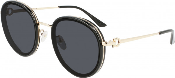 Ferragamo SF214SK Sunglasses, (017) BLACK/GOLD