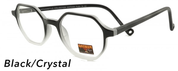 Smilen Eyewear Gotham Flex GothamStyle Flex 74 Eyeglasses, Black/Crystal