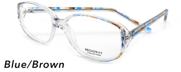 Smilen Eyewear Broadway Broadway Valerie Eyeglasses, Blue/Brown