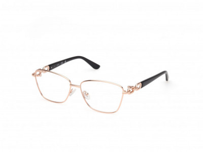 Guess GU50179 Eyeglasses, 028 - Shiny Rose Gold / Shiny Black
