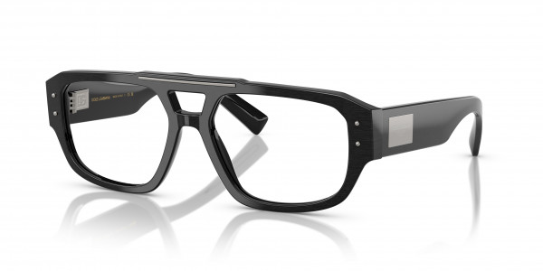 Dolce & Gabbana DG3406 Eyeglasses, 2820 BRUSHED BLACK (BLACK)