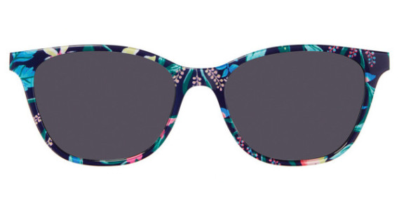 Vera Bradley VB Haven Sun Clip Eyeglasses, Flamingo Garden [FMG]