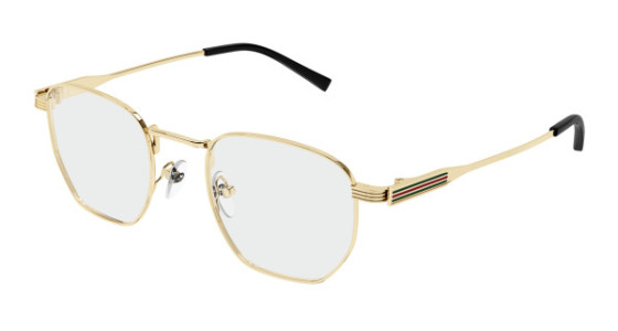 Gucci GG1878O Eyeglasses, 001 - GOLD with TRANSPARENT lenses
