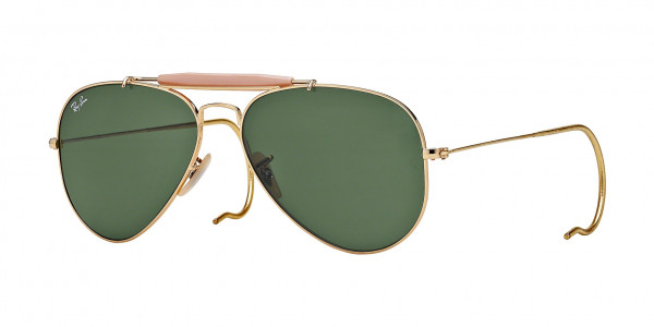 Ray-Ban RB3030 OUTDOORSMAN I Sunglasses, L0216 OUTDOORSMAN I ARISTA G-15 GRE (GOLD)