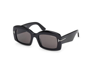 Tom Ford FT1218 VENETIA Sunglasses, 01A - Shiny Black / Shiny Black
