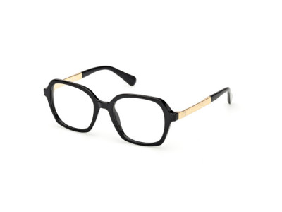 MAX&Co. MO5190 Eyeglasses, 001 - Shiny Black / Shiny Deep Gold