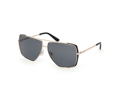 Guess GU00220 Sunglasses, 02A - Matte Black / Shiny Pale Gold