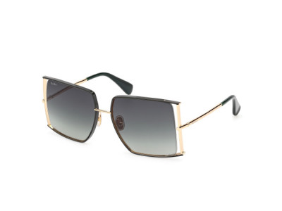 Max Mara MM0120 JEAN1 Sunglasses, 05A - Shiny Black / Shiny Pale Gold