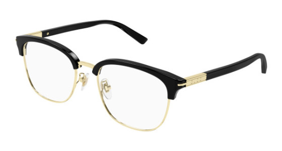 Gucci GG1901OA Eyeglasses, 001 - BLACK with TRANSPARENT lenses