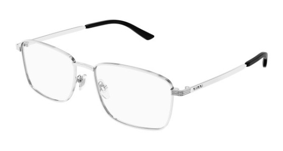 Gucci GG1882O Eyeglasses, 001 - SILVER with TRANSPARENT lenses