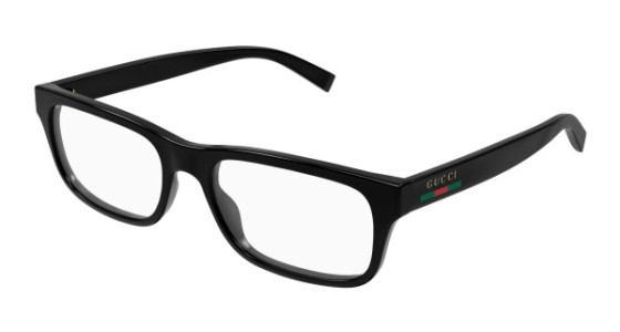 Gucci GG1858O Eyeglasses, 001 - BLACK with TRANSPARENT lenses