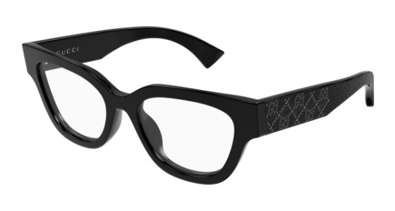 Gucci GG1837O Eyeglasses, 004 - BLACK with TRANSPARENT lenses