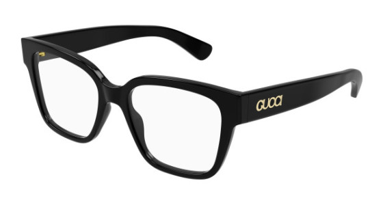 Gucci GG1791O Eyeglasses, 005 - BLACK with TRANSPARENT lenses