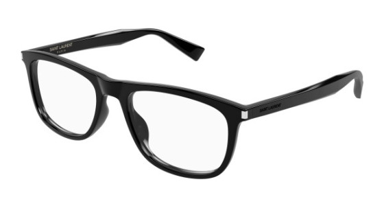 Saint Laurent SL 812 Eyeglasses, 005 - BLACK with TRANSPARENT lenses