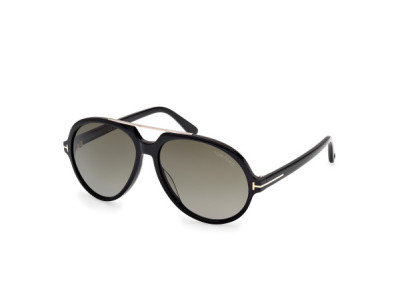 Tom Ford FT1210 AALTO Sunglasses, 01B - Shiny Black / Shiny Black