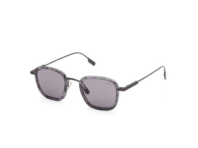 Ermenegildo Zegna EZ0277 Sunglasses, 20A - Grey/Striped / Matte Dark Ruthenium