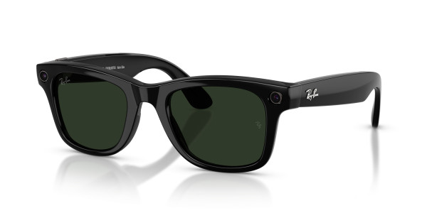 Ray-Ban RW4012 WAYFARER Sunglasses, 601/71 WAYFARER SHINY BLACK G15 GREEN (BLACK)