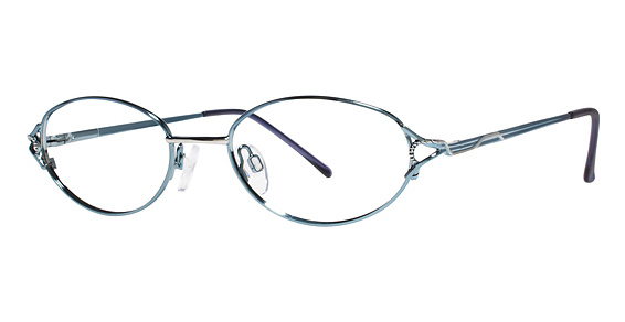 Modern Optical IRIS Eyeglasses, Blue/Silver