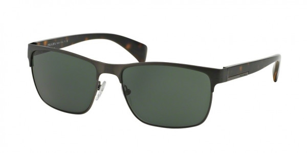 Prada PR 51OS CONCEPTUAL Sunglasses, 1BO3O1 CONCEPTUAL MATTE BLACK DARK GR (BLACK)
