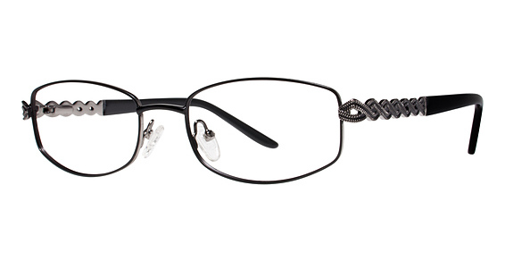 Genevieve AUBREY Eyeglasses, Matte Black/Silver